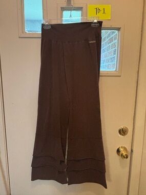 Matilda Jane Finn’s paint by numbers Brown Ruffle Hem Wide Leg Pants